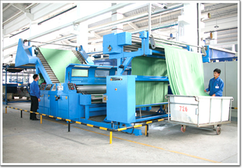 German Tube-Tex pre-shrinking machine